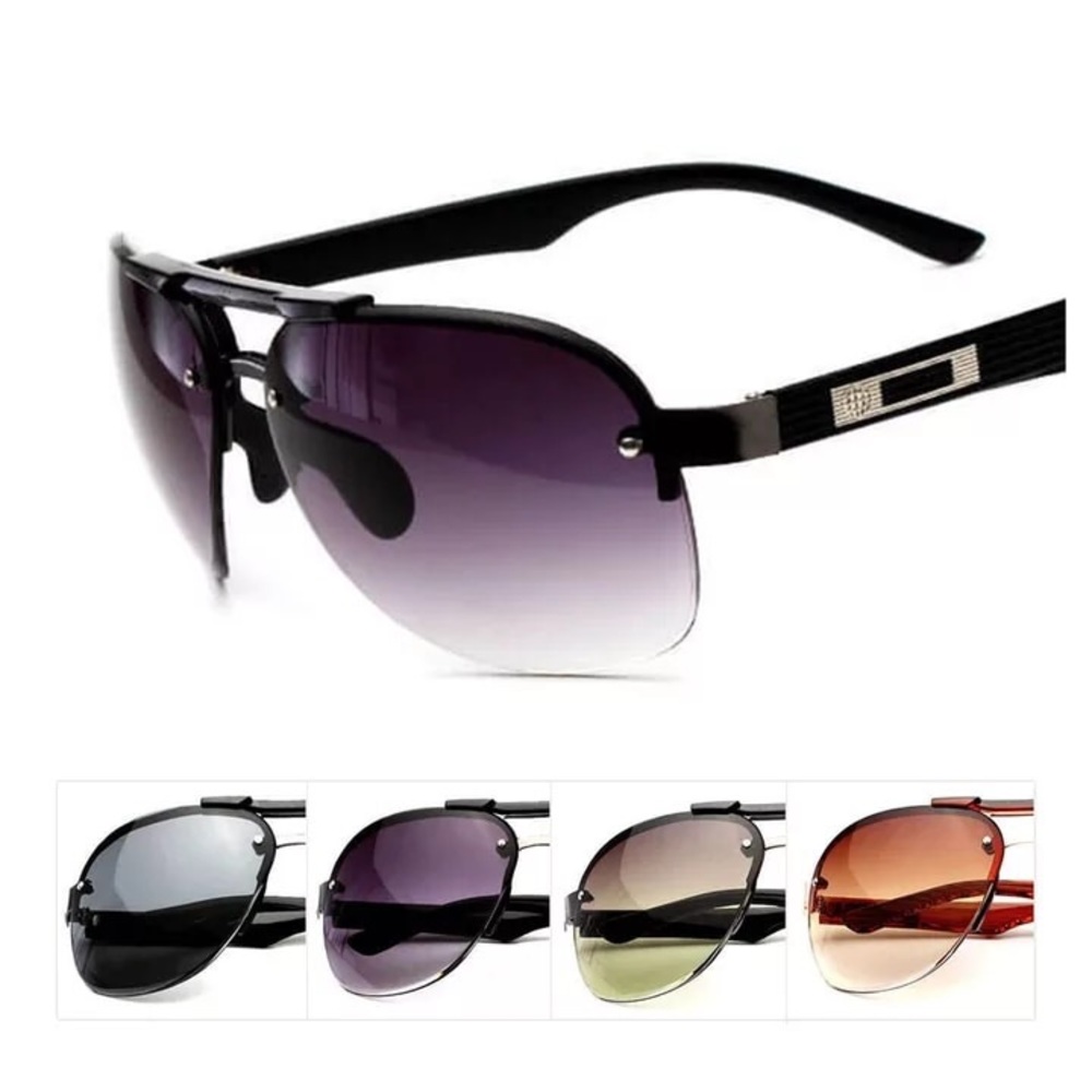 Brown Retro Aviation Pilot Sunglasses - Picture 7 of 12